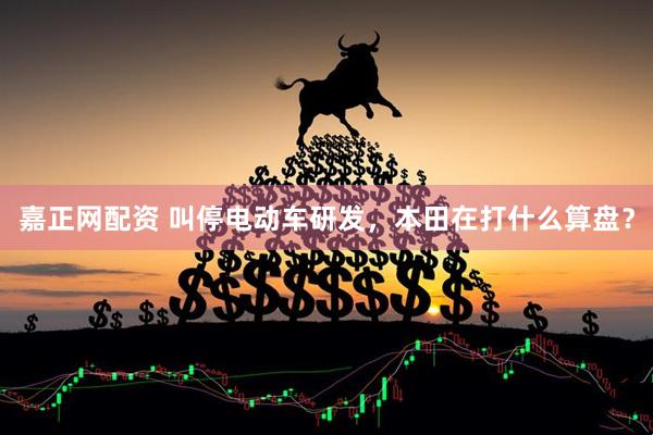 嘉正网配资 叫停电动车研发，本田在打什么算盘？